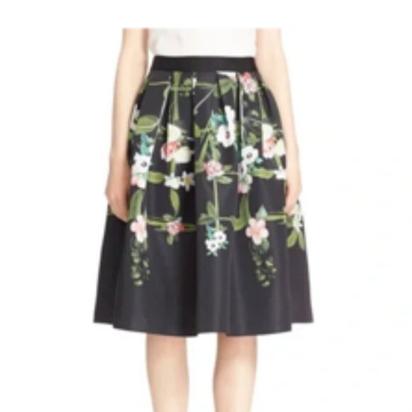 Ted Baker London Dresses & Skirts - Ted Baker Floral Formal Secret Trellis Midi Full Skirt Size 3 Women's 8